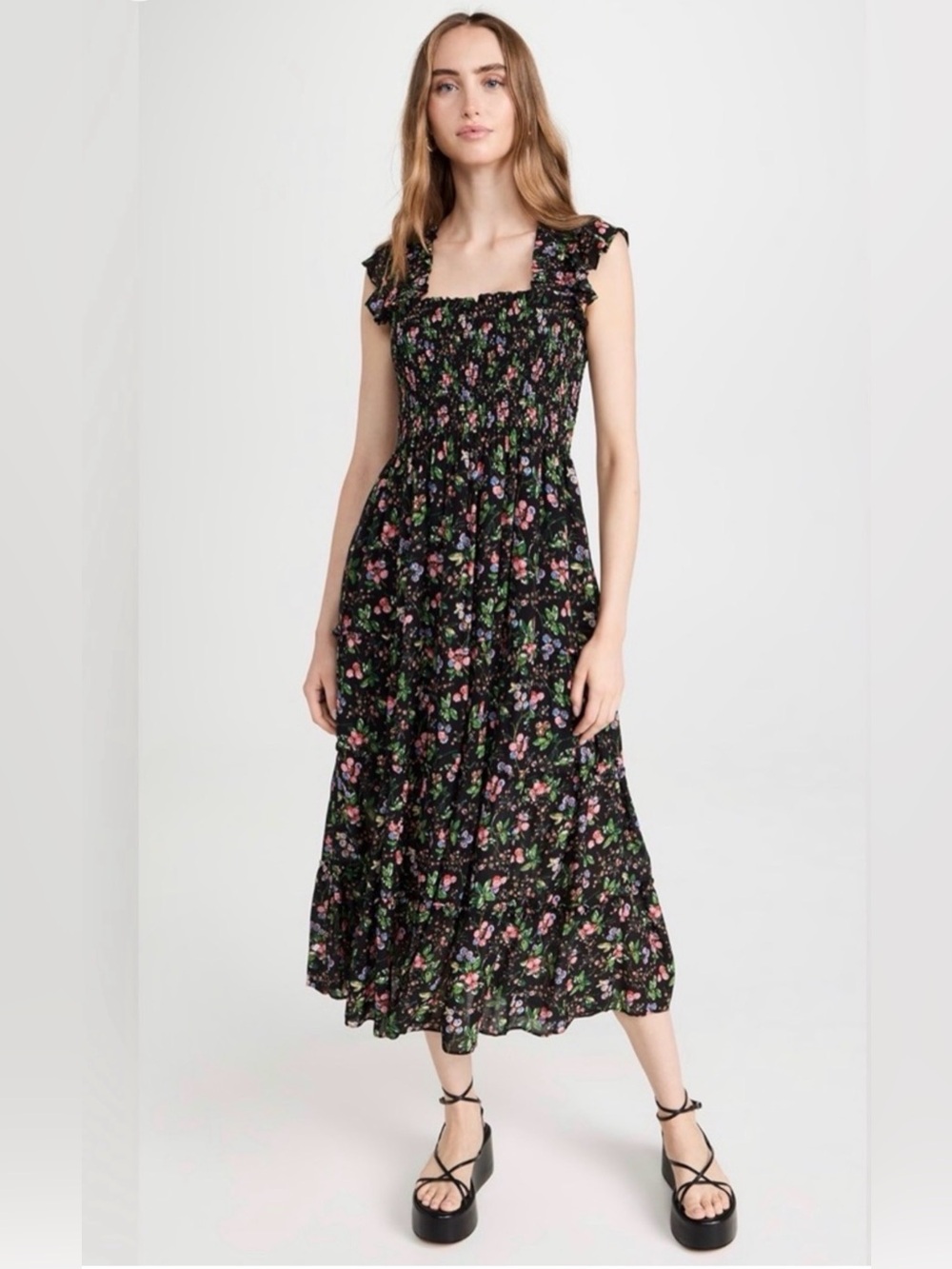 Hill House Ellie Nap Smocked Midi Dress - NWT